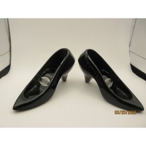 Oneida LTD Collection Black Lead Crystal High Heel Shoe Figurines Set of 2 Korea